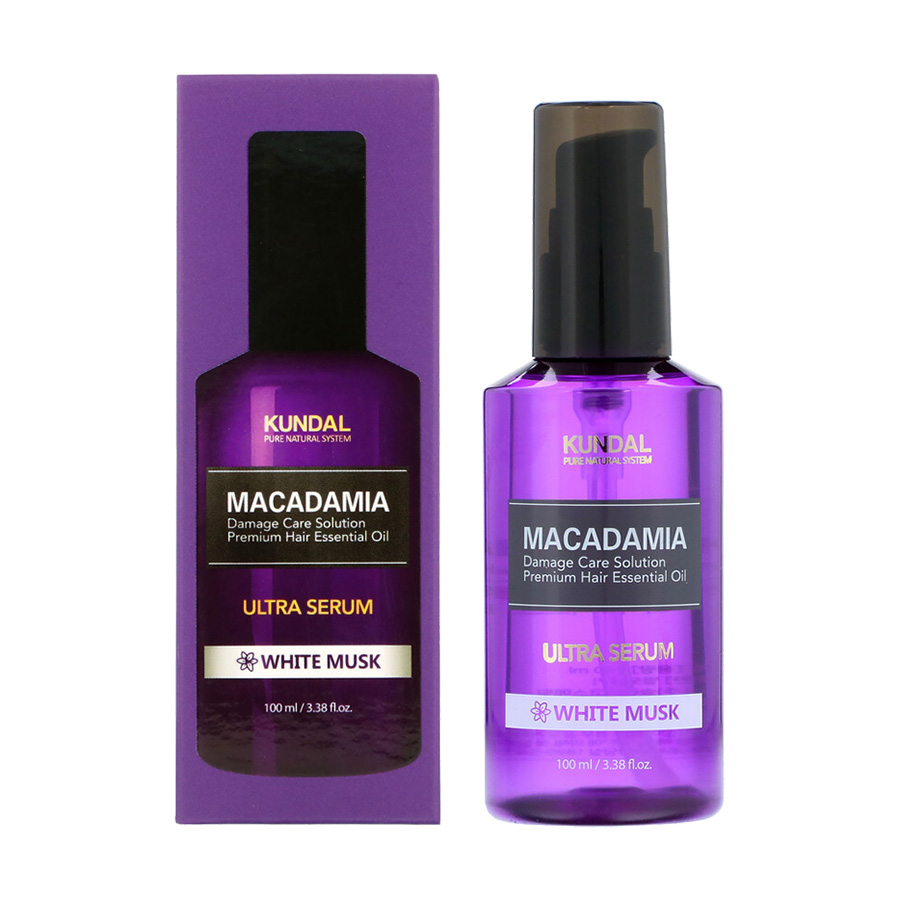 Сироватка-олія для волосся Kundal Macadamia Ultra White Musk Білий мускус, 100 мл